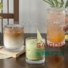 Ly Thủy Tinh INS Stripes Mark Rock Glass 350ml | INS GS-105-2 , Thủy Tinh Cao Cấp