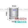 Ly Thủy Tinh INS Stripes Mark Rock Glass 350ml | INS GS-105-2 , Thủy Tinh Cao Cấp