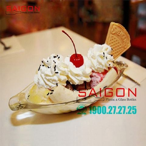 Ly Kem Thủy Tinh Ocean Delight Banana Split Dish | Ocean P02616 , Thủy Tinh Nhập Khẩu Thái Lan