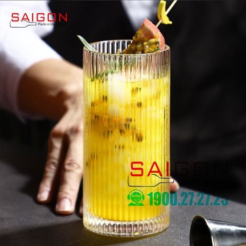 Ly Thủy Tinh Sọc INS Stripes Islande Tumber Glass 350ml | INS.314TH , Thủy Tinh Cao Cấp