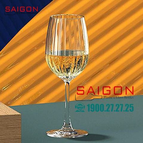 Ly Thủy Tinh Ocean Madison Stripe White Wine 350ml | 1035W12 , Nhập Khẩu Thái Lan