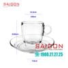 Ly Thủy Tinh Ocean Caffe Cappuccino 195ml | Ocean P02441 , Nhập Khẩu Thái Lan