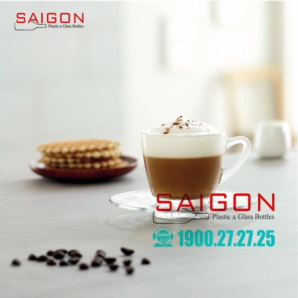 Ly Thủy Tinh Ocean Kenya Cappuccino Cup 245ml | Ocean P01641 , Nhập khẩu Thái lan