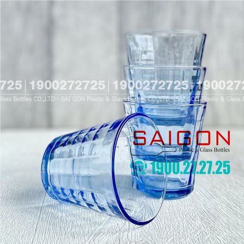 Ly Thủy Tinh Cường Lực Duralex Picardie Prisme Marine Glass 275ml | DURALEX D1033B , Nhập Khẩu Pháp