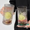 Ly Thủy Tinh Sọc INS Stripes Mark Hight Ball Glass 450ml | INS 814T , Thủy Tinh Cao Cấp