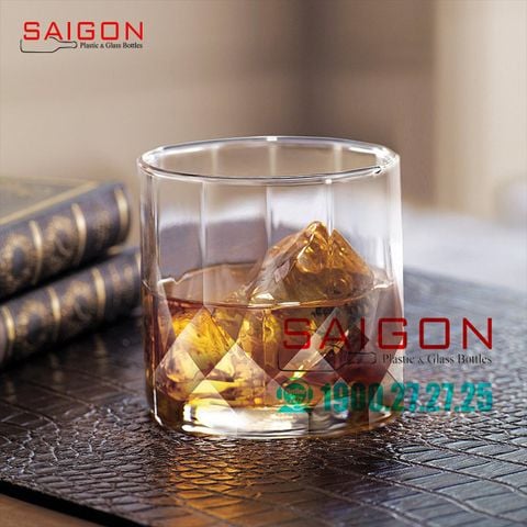 Ly Thủy Tinh Ocean Connexion Double Rock 350ml | Ocean P02807 , Nhập Khẩu Thái Lan
