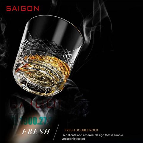 Ly Thủy Tinh Ocean Matter Fresh Double Rock Glass 355ml | Ocean P04263 , Nhập Khẩu Thái Lan