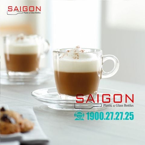 Ly Thủy Tinh Ocean Caffe Cappuccino 195ml | Ocean P02441 , Nhập Khẩu Thái Lan