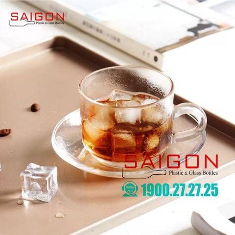 Bộ Tách Thủy Tinh Lucky Stack Tea Cup Glass 202ml | LG-311807.755 , Thủy Tinh nhập Khẩu Thái Lan