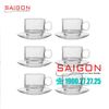 Bộ Tách Thủy Tinh Lucky Stack Tea Cup Glass 202ml | LG-311807.755 , Thủy Tinh nhập Khẩu Thái Lan