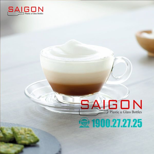 Ly Thủy Tinh Ocean Caffe Latte 260ml | Ocean P02443 , Nhập Khẩu Thái Lan