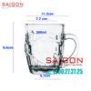 Ly Thủy Tinh Prim Cosmo Beer Mug 290ml | PG217 , Thủy tinh nhập khẩu Thái Lan