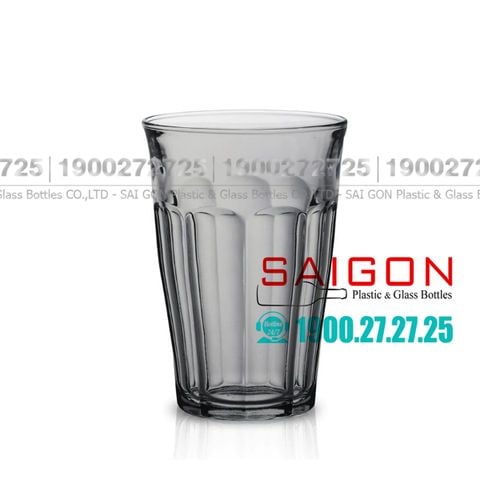 Ly Thủy Tinh Cường Lực Duralex Picardie Grey Hight Ball Glass 360ml | DURALEX D1029H , Nhập Khẩu Pháp