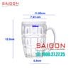 Ly Thủy Tinh IMG Thumb Block Mug 329ml | MMTB14 , Thủy tinh nhập khẩu Indonesia
