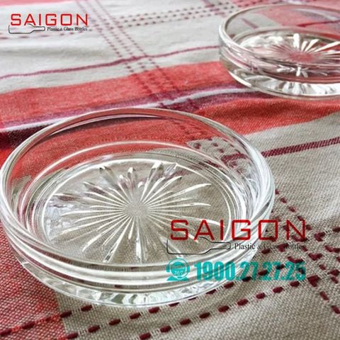 Dĩa Lót Thủy Tinh Lucky Stellar Coaster 8.4cm | LG-755203(752) , Nhập Khẩu Thái Lan