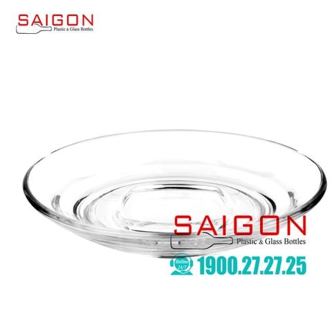 Dĩa Thủy Tinh Ocean Caffe Saucer 14,5cm | Ocean P02471 , Nhập Khẩu Thái Lan