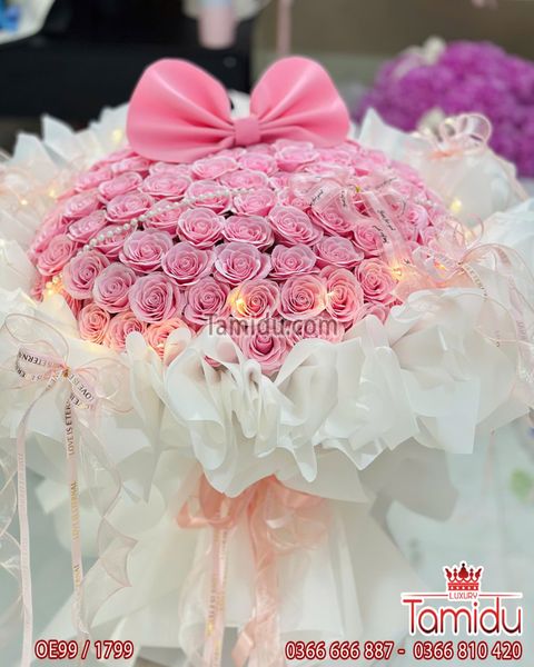 Bó  Hoa Sáp 99 Bông Hồng VIP - Món quà Sinh Nhật cho nàng thơ