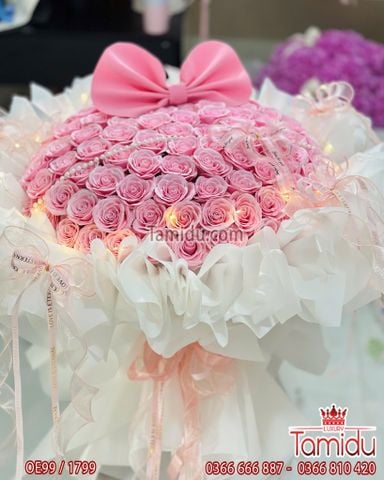 Bó  Hoa Sáp 99 Bông Hồng VIP - Món quà Sinh Nhật cho nàng thơ