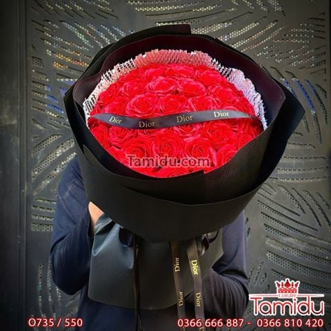 Bó Hoa hồng sáp 35 bông 7 lớp cánh VIP