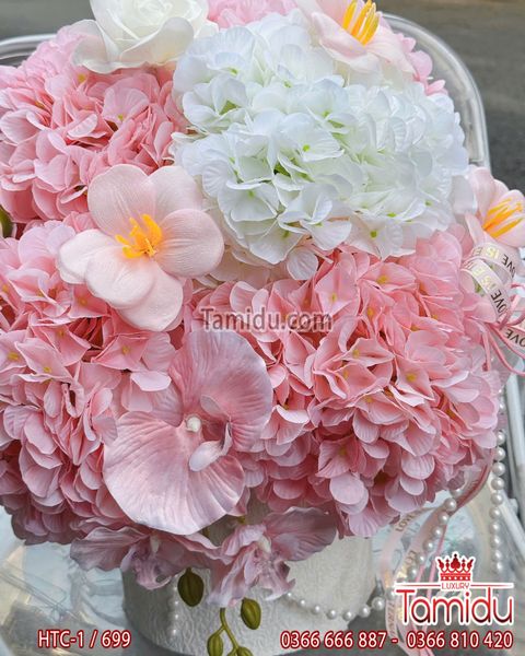 Hộp hoa cẩm tú cầu lụa hottrend