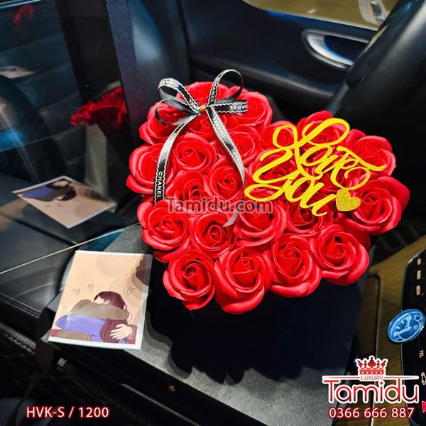 Hộp Mika Tim Kèm Ngăn Quà Socola Truffle Cao Cấp