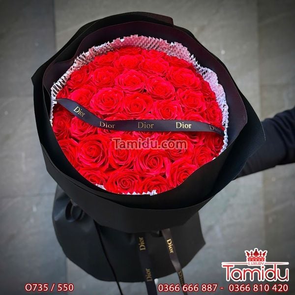 Bó Hoa hồng sáp 35 bông 7 lớp cánh VIP