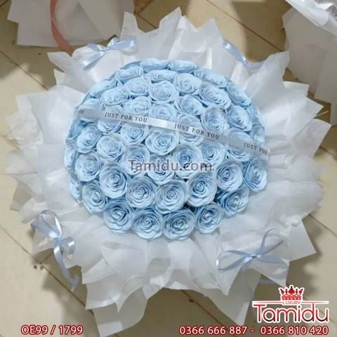 99 Bông hồng sáp xanh nhạt