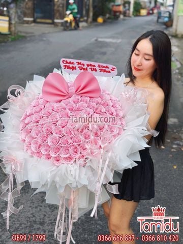 Bó  Hoa Sáp 99 Bông Hồng VIP - Món quà Sinh Nhật cho nàng thơ