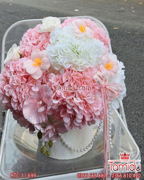 Hộp hoa cẩm tú cầu lụa hottrend