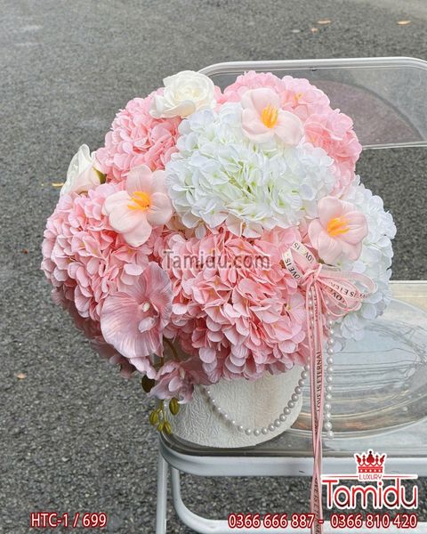 Hộp hoa cẩm tú cầu lụa hottrend