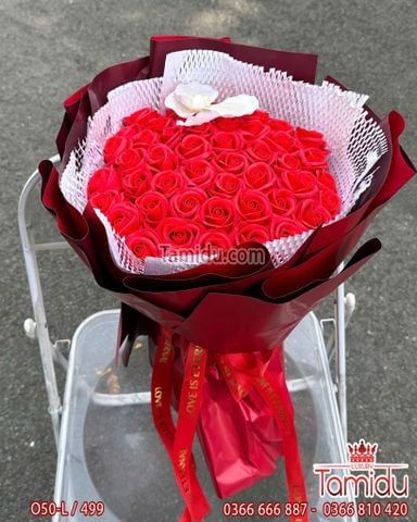 Bó Hoa Hồng Sáp Thơm 50 bông