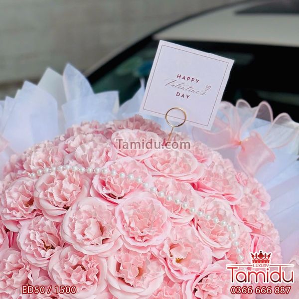 Bó Hoa Hồng Sáp Eden 50b Cao Cấp Gói Giấy