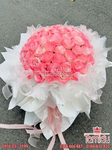 Bó Hoa Kim Tuyến 50 bông Hồng Ngọt Ngào