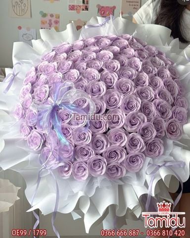 99 Bông hồng tím mộng mơ