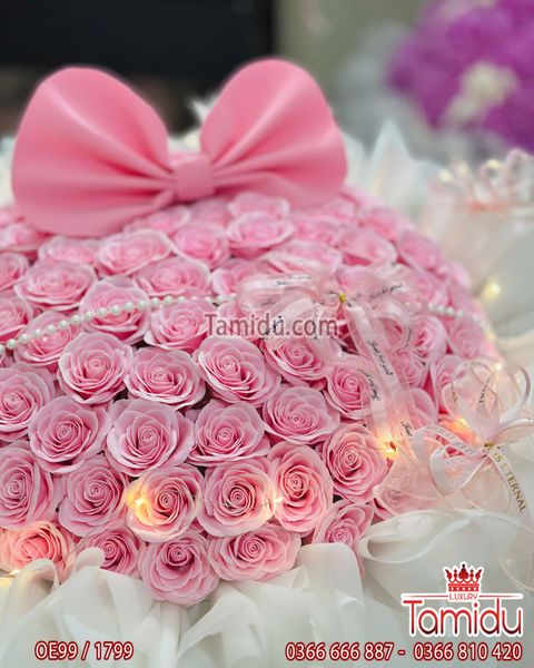 Bó  Hoa Sáp 99 Bông Hồng VIP - Món quà Sinh Nhật cho nàng thơ