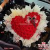 Bó Hồng Sáp Đỏ Ecuador 50 Bông Hình Tim Cao Cấp