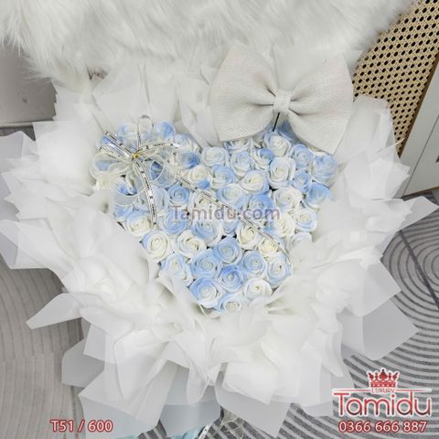 Bó 50 Bông Hoa Hồng Sáp Xanh Galaxy – Tình Yêu Vĩnh Cửu & Độc Đáo