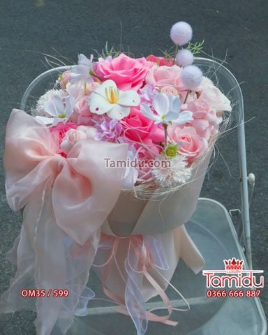 Bó Hoa Hồng Style Garden Mộng Mơ – Bó Hoa Sáp Đẹp, Ngọt Ngào Và Lãng Mạn