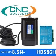 Bộ Động Cơ Hybrid servo 8.5Nm 86HSE8.5N + Driver HBS86H + Cáp 3M hãng PFDE