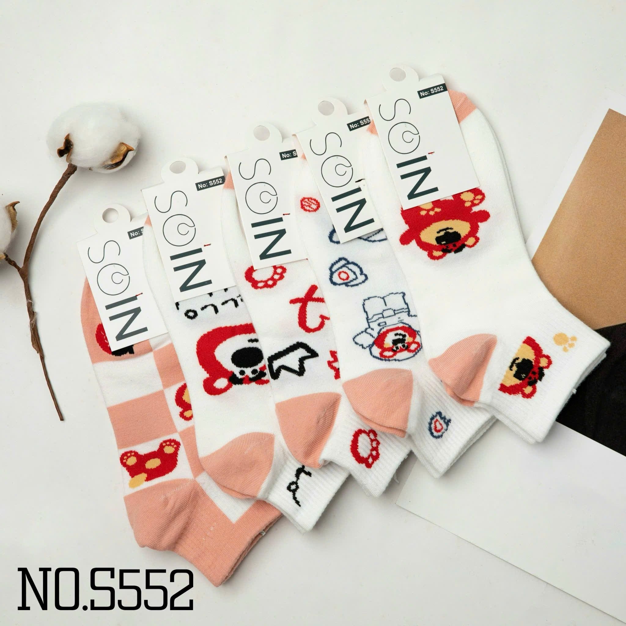  Tất Vớ Nữ Cổ Ngắn SOIN Họa Tiết Nhiều Màu Phong Cách & Êm Ái Mỗi Ngày - S552 