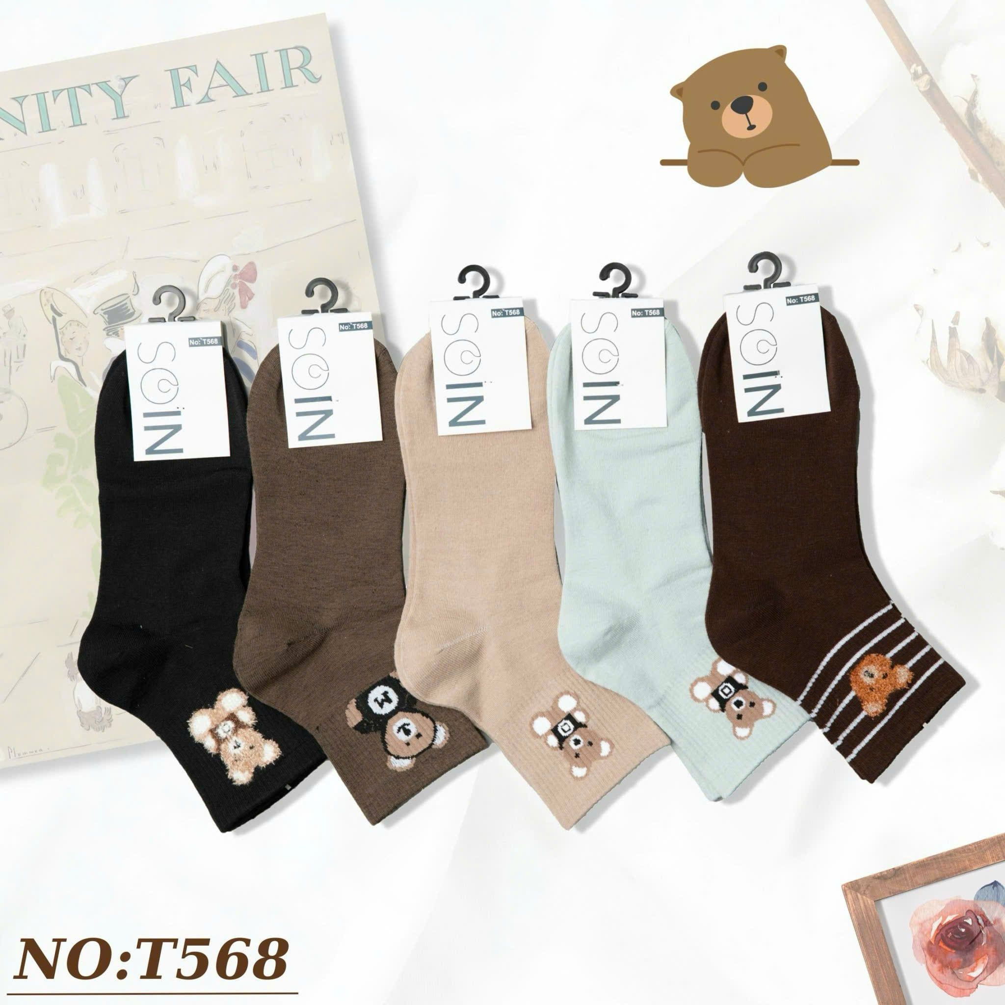  Tất Vớ Nữ Cổ Trung SOIN Họa Tiết Nhiều Màu Phong Cách & Êm Ái Mỗi Ngày - T568 