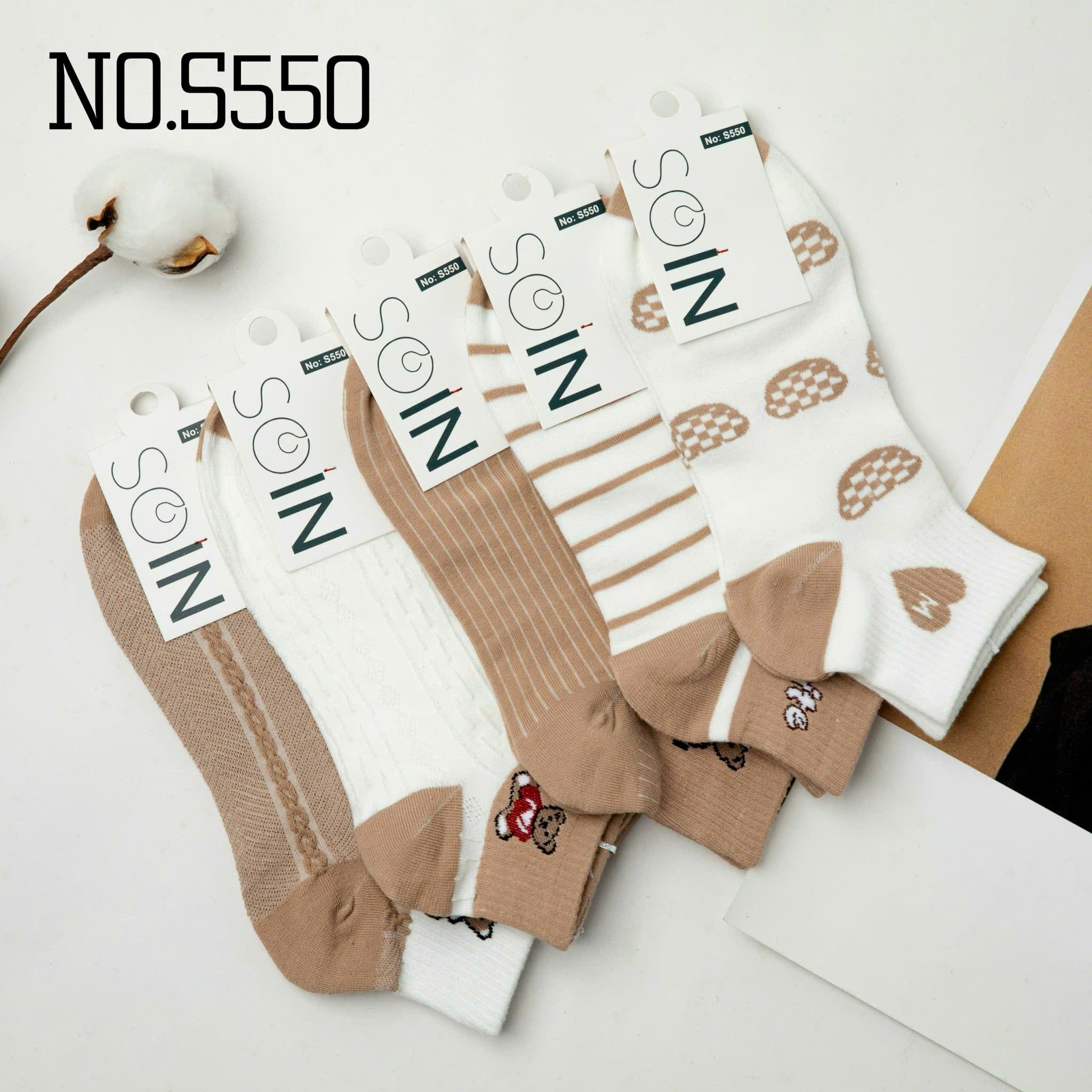  Tất Vớ Nữ Cổ Ngắn SOIN Họa Tiết Nhiều Màu Phong Cách & Êm Ái Mỗi Ngày - S550 