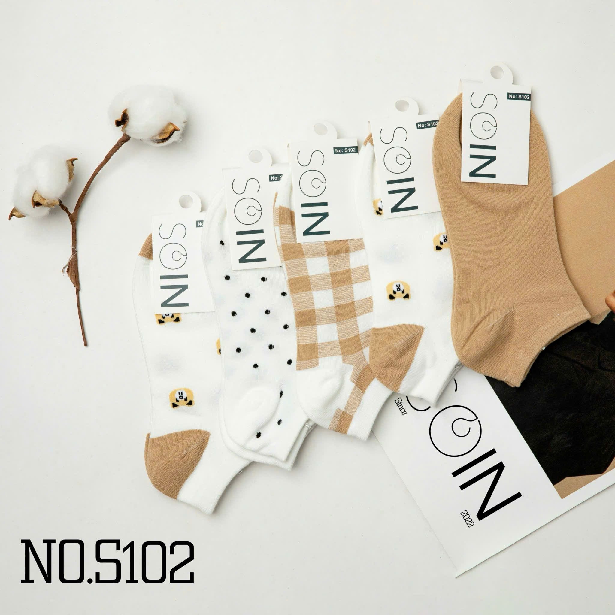  Tất Vớ Nữ Cổ Ngắn SOIN Họa Tiết Nhiều Màu Phong Cách & Êm Ái Mỗi Ngày - S102 