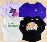 [13-15kg] Set 4 Áo Thun Tay Dài PL + Gara Bé Gái - Combo màu ngẫu nhiên 