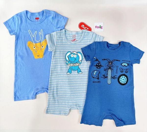  7-15kg Set 3 Romper bé trai siêu quậy- Set ngẫu nhiên S3R1G 