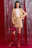  Blazer tweed be rua cổ 