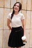  Áo thun basic hạt nổ màu kem 