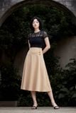  Áo thun ren can mảnh màu đen 