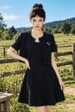 Áo khoác nhỏ mùa hè Đen đính charms 