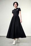  Đầm polo midi thun poplin 